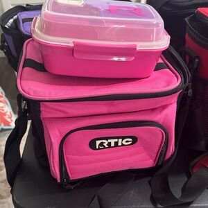 RTIC Pink Lunch Bag with Container